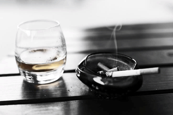 scotch and cigarette