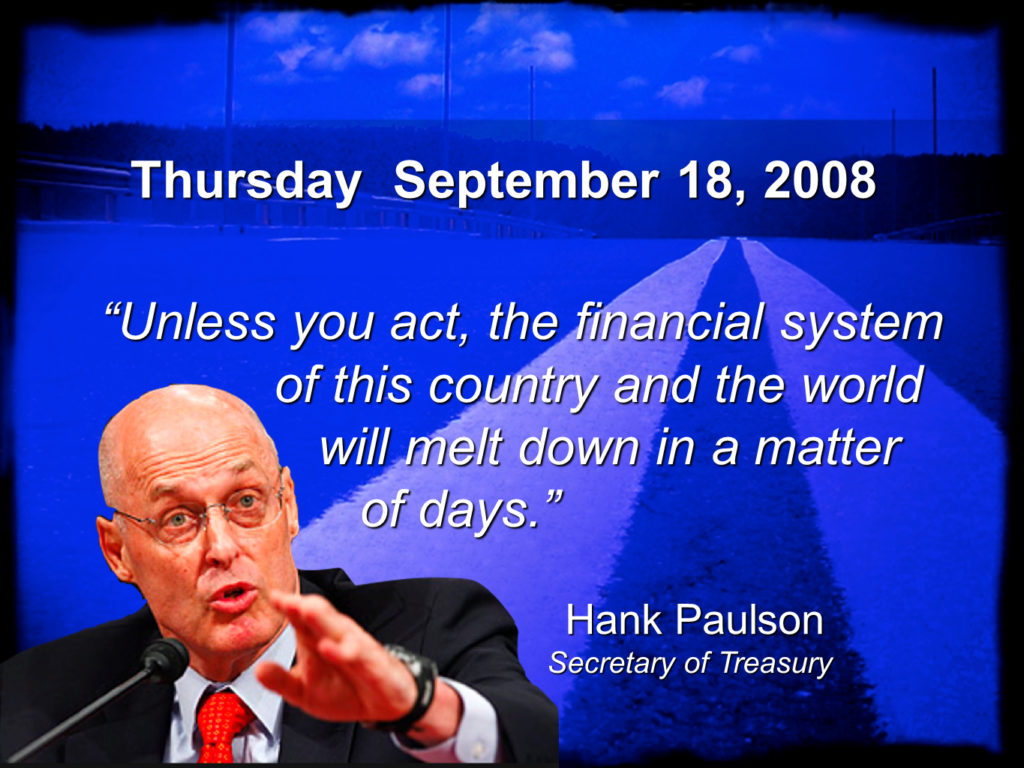 Imminent financial collapse 2008