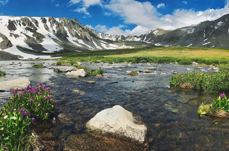 Magical mountain stream meditation