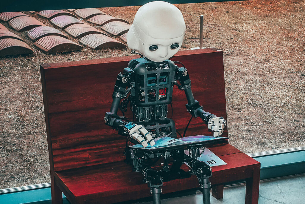 AI robot using computer